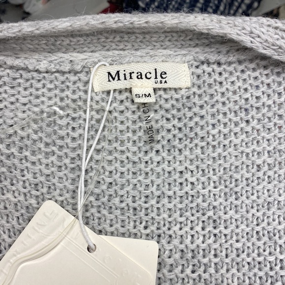 NWT - Miracle Fashion Grey Cardigan - Sz S/M - Picture 3 of 6